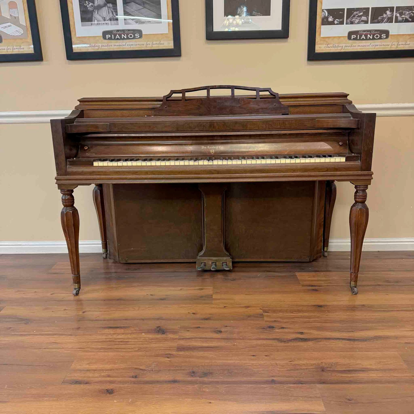 SOLD 1949 Knabe 40" Wood Finish Commissioned Spinet Piano