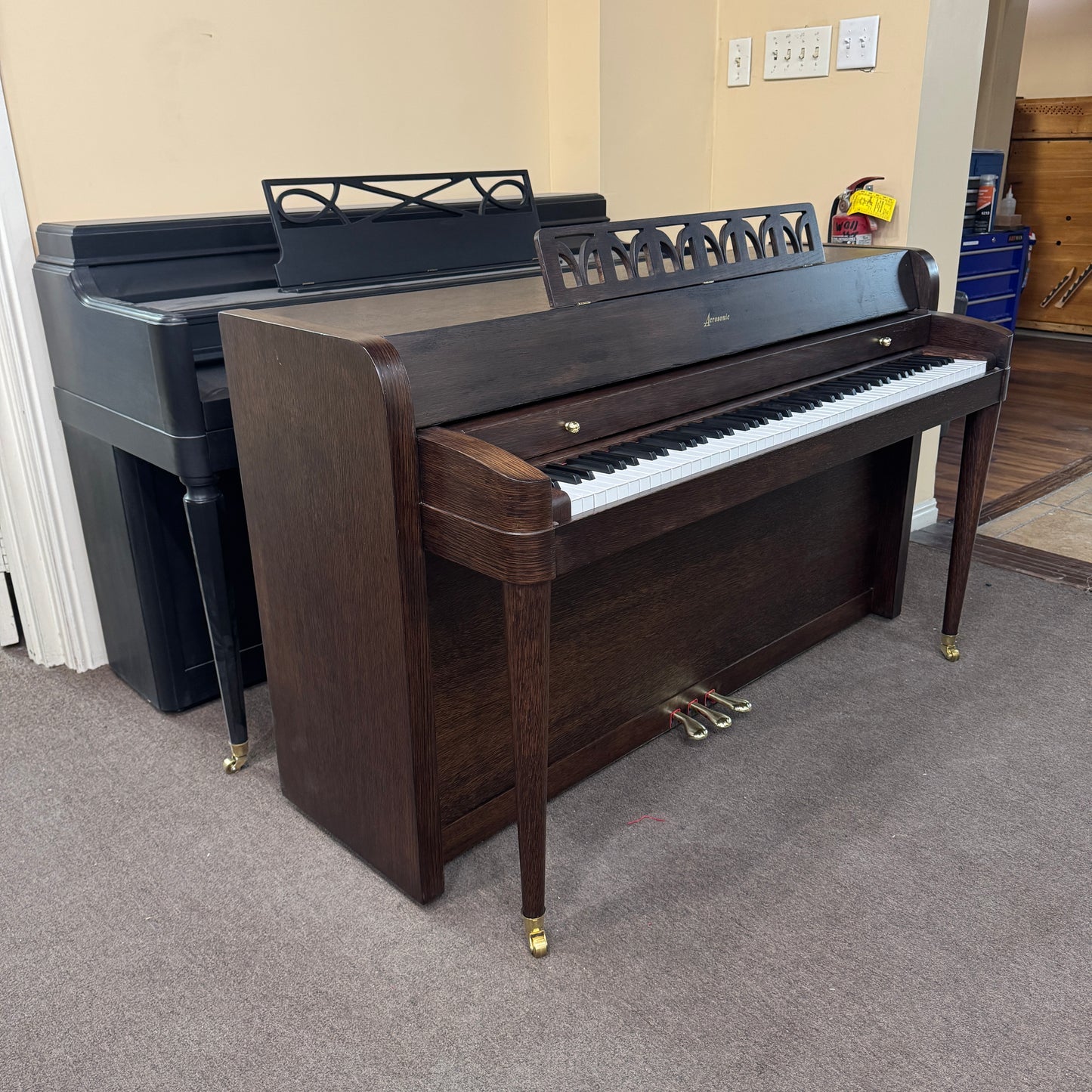 SOLD 1951 Acrosonic Baldwin 36" Wood Finish Commissioned Spinet Piano