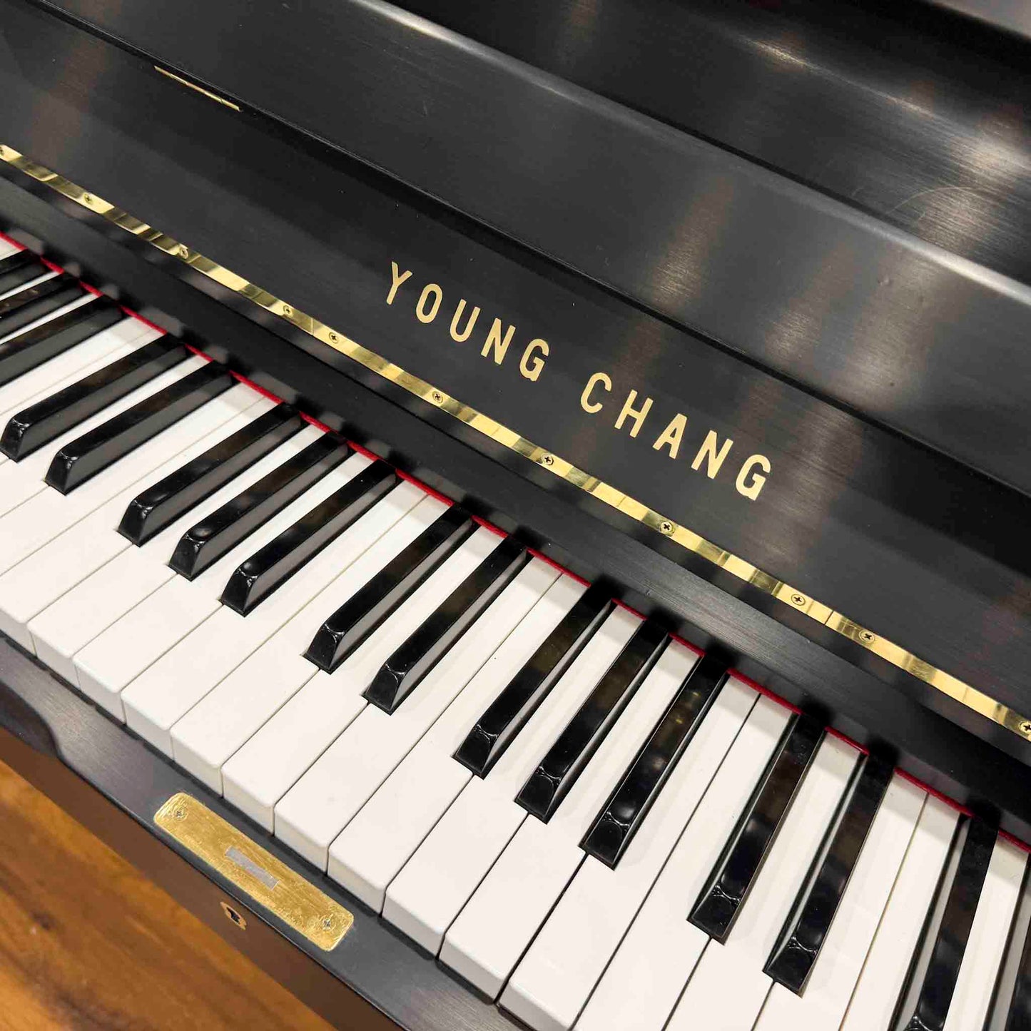 Young Chang U-10743" Satin Black Console Piano