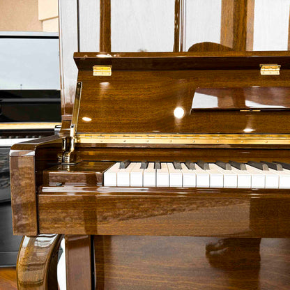 Hailun 121 48" Polished Walnut Upright Piano with French Leg