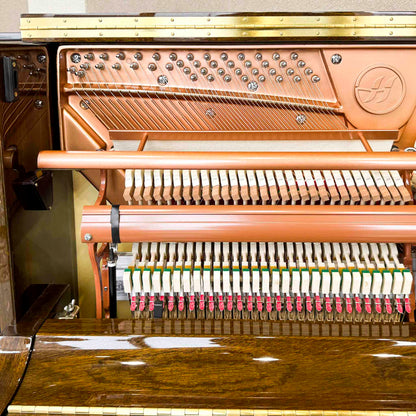 Hailun 121 48" Polished Walnut Upright Piano with French Leg