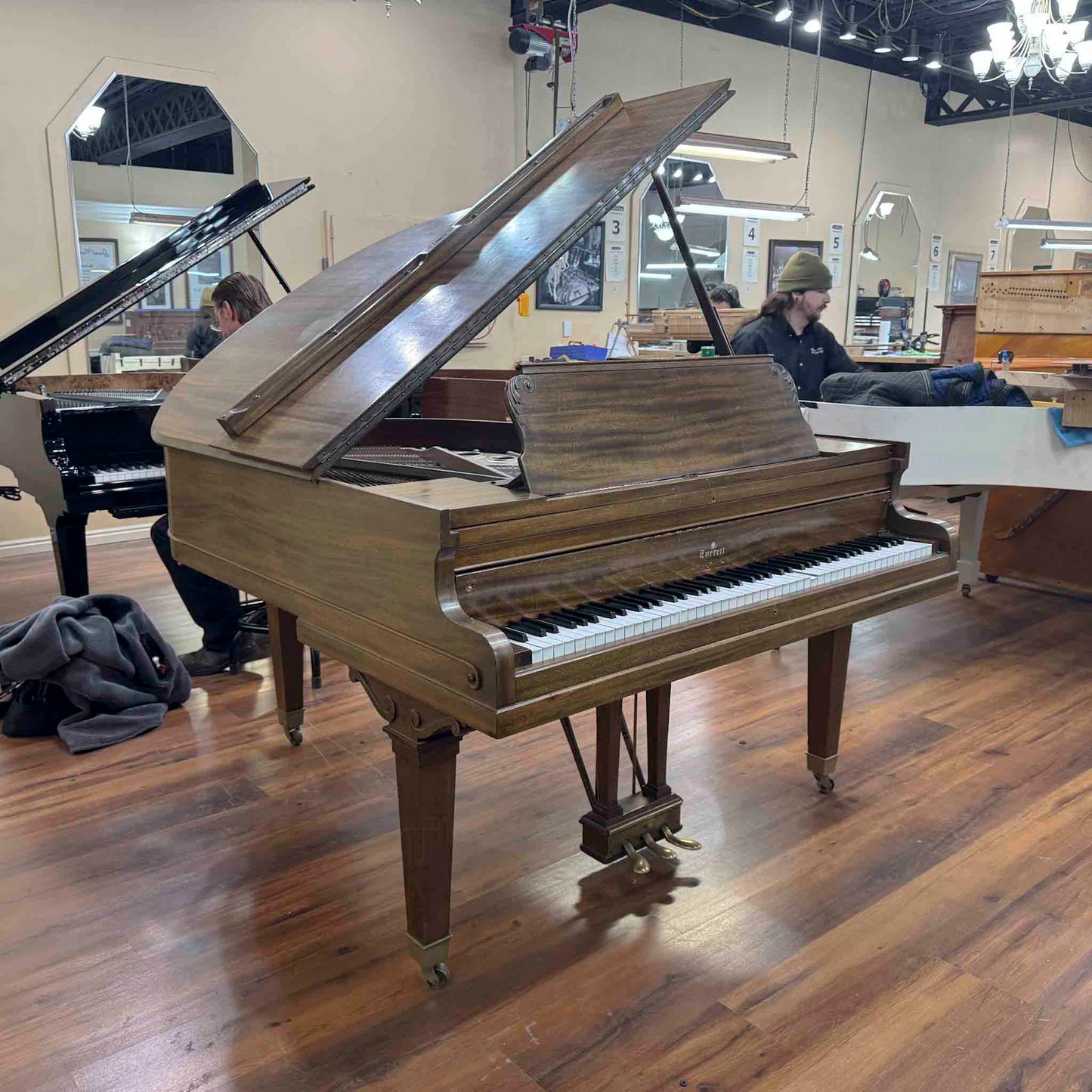 SOLD 1905 Everett Wood Finish Commissioned Baby Grand Piano