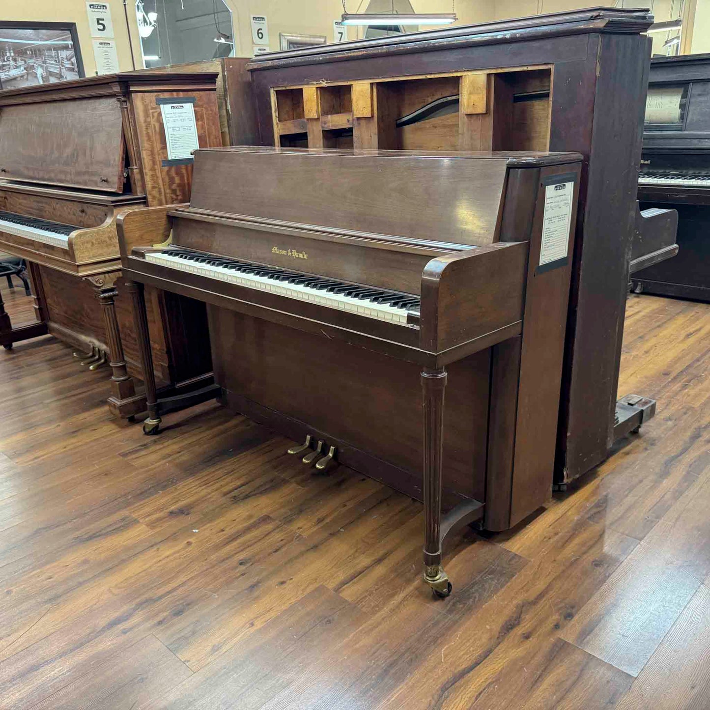 SOLD 1977 Mason & Hamlin 43" Wood Finish Commissioned Console Piano