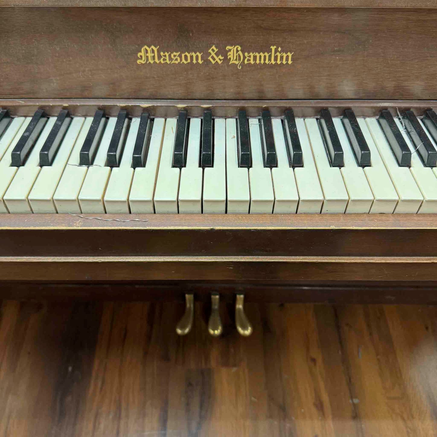 SOLD 1977 Mason & Hamlin 43" Wood Finish Commissioned Console Piano