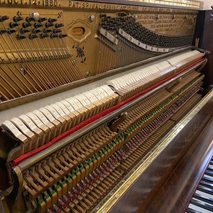 SOLD 1905 Kranich & Bach 54" Walnut Wood Finish Upright Piano