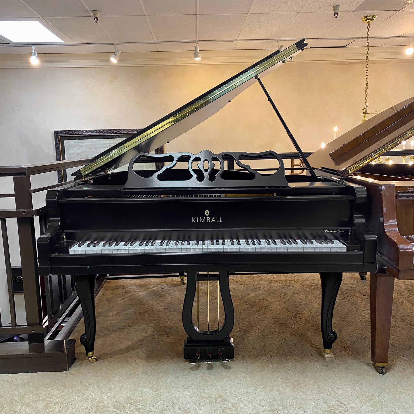 1990 Kimball 5'7" Satin Black Grand Piano - with QRS Digital Player System