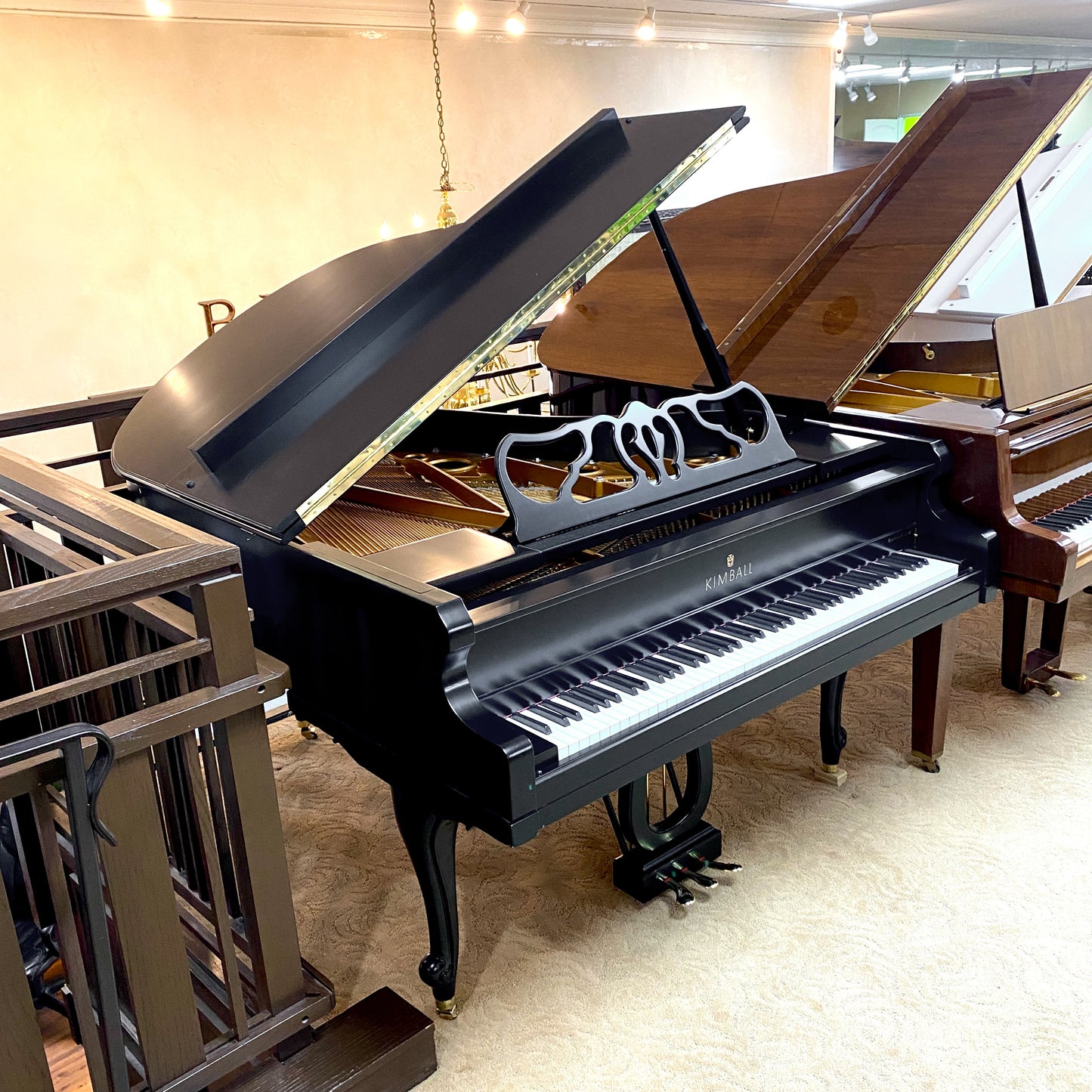 1990 Kimball 5'7" Satin Black Grand Piano - with QRS Digital Player System