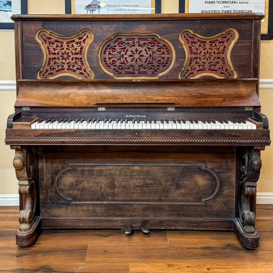 SOLD 1880's Rosewood Commissioned Cabinet Grand Upright Piano