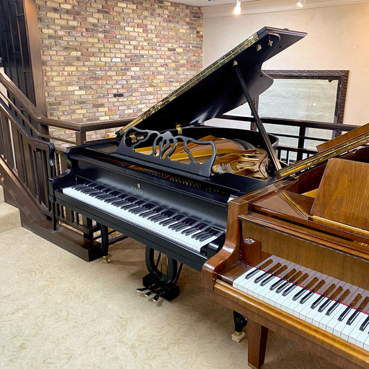 1990 Kimball 5'7" Satin Black Grand Piano - with QRS Digital Player System