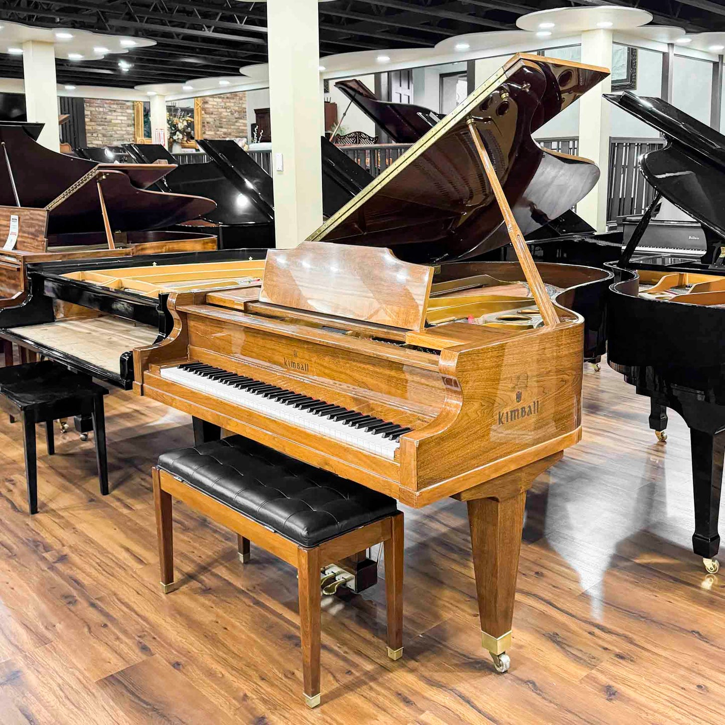 1990 Kimball Polished Walnut 7' Grand Piano