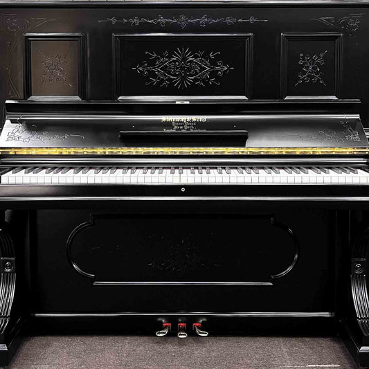 SOLD - 1887 Steinway 52" Black Commissioned Upright Piano