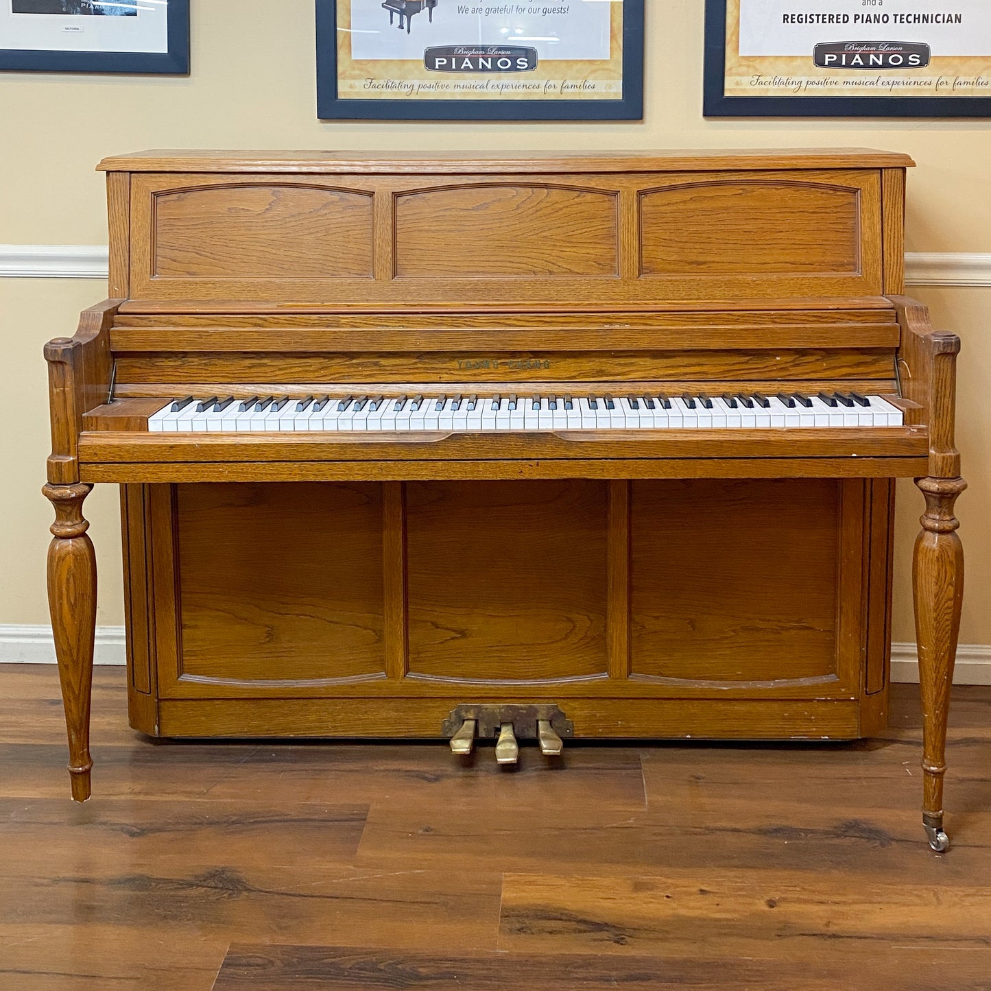 SOLD 1988 Young Chang Wood Finish Console Piano