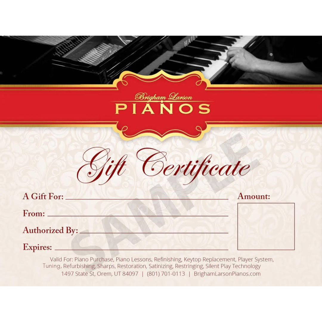 Piano Tuning Gift Card