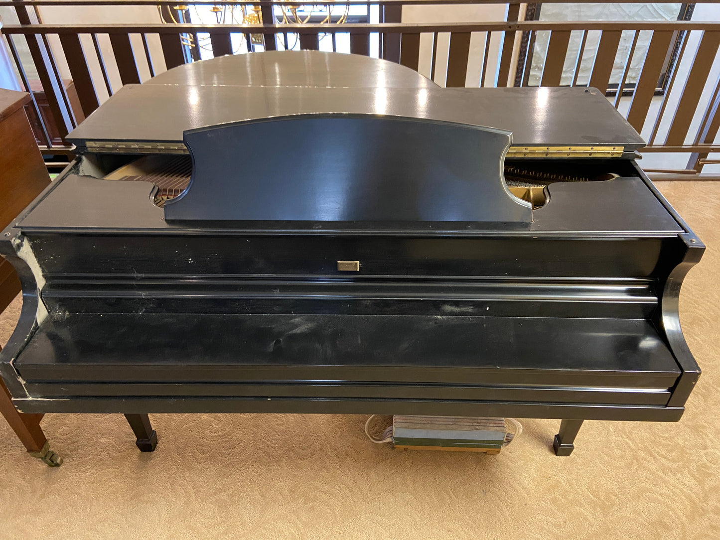 Image 14 of 1932 Stuyvesant 4'6" / Satin Ebony with QRS Self Playing System