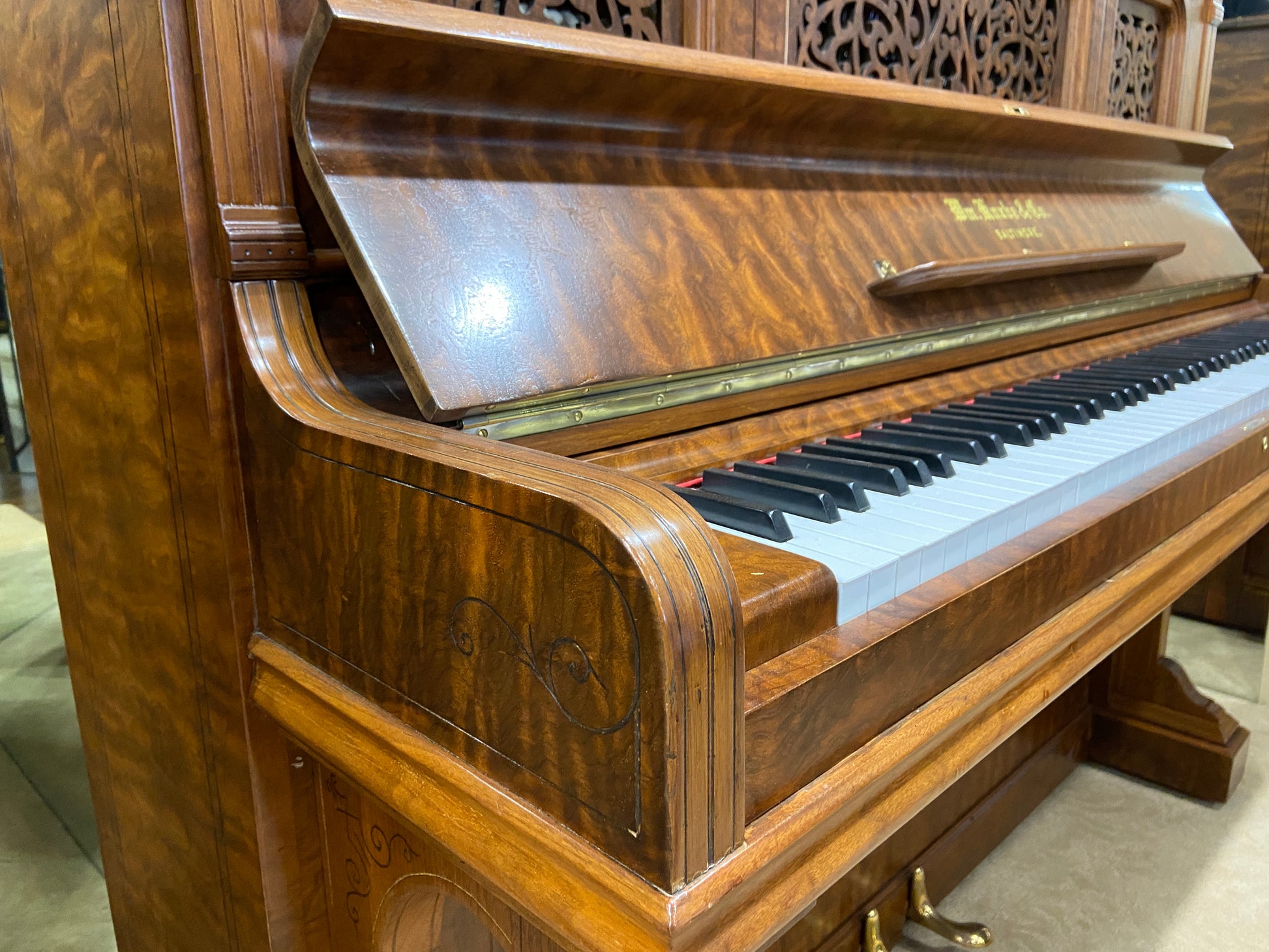 Image 5 of 1888 Knabe Upright (Baltimore) / 52" Walnut