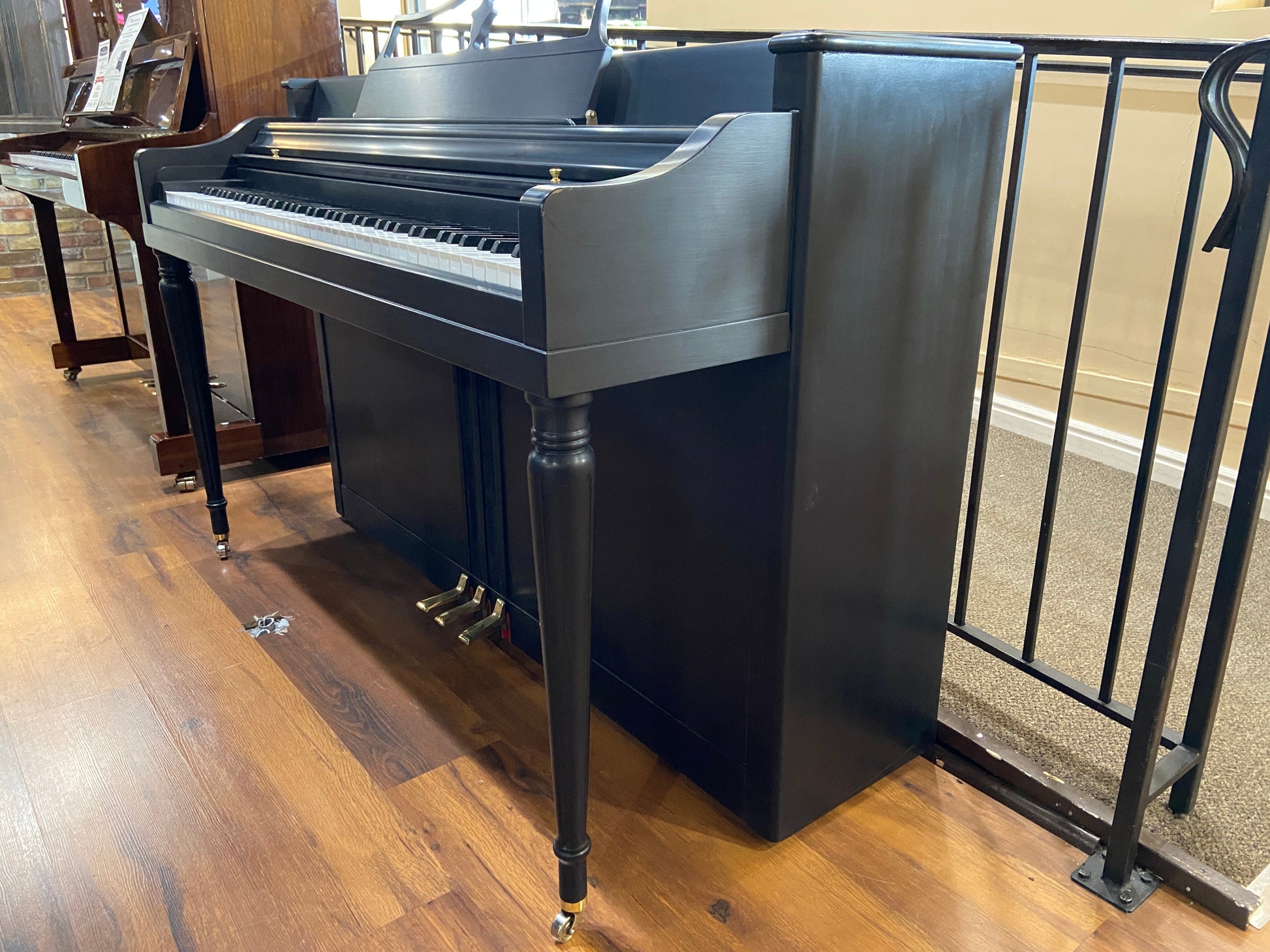 Image 2 of 1952 Wurlitzer Spinet / Satin Ebony