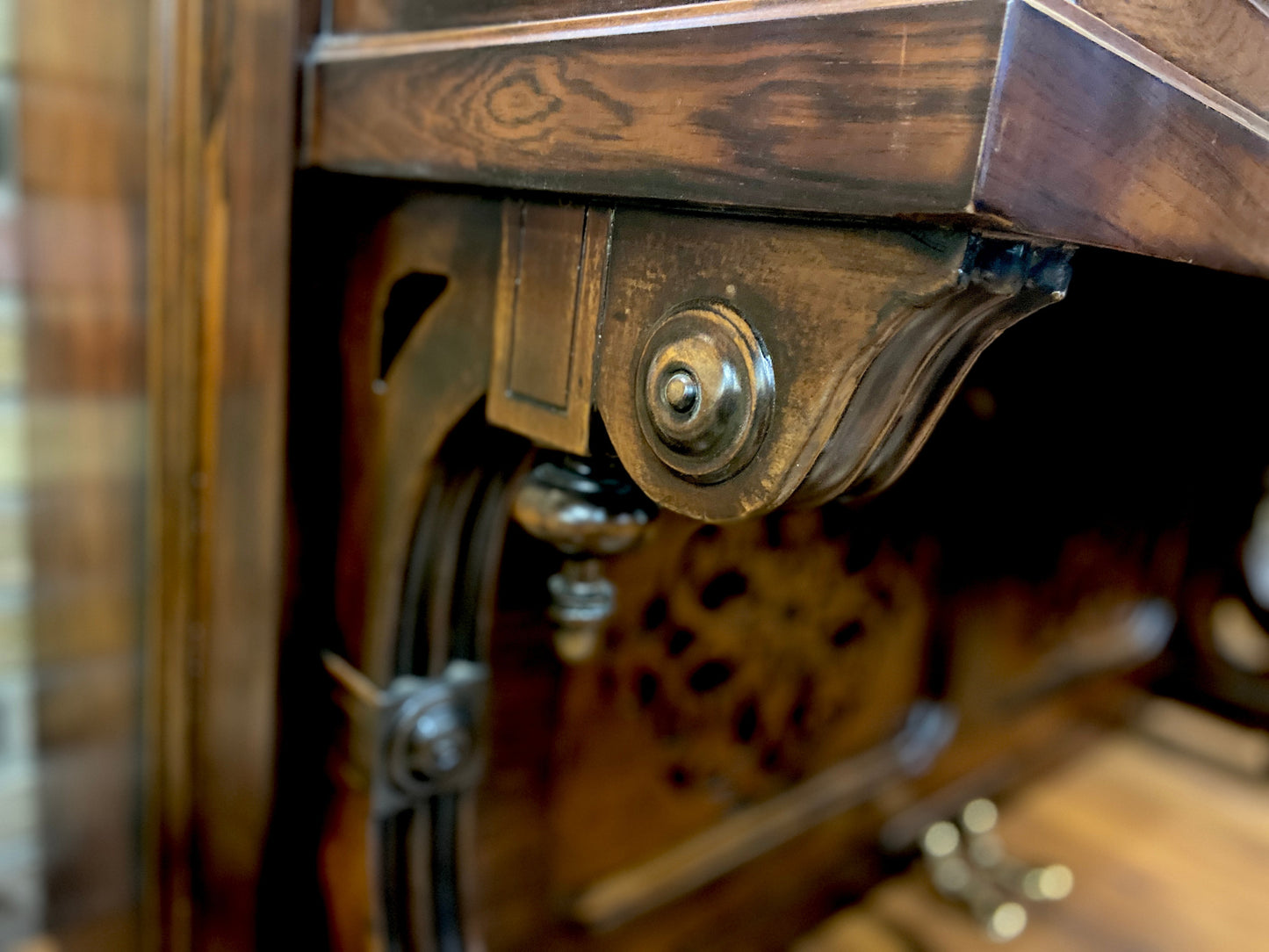 Image 8 of 1885 Chickering 51" Rosewood Upright Piano