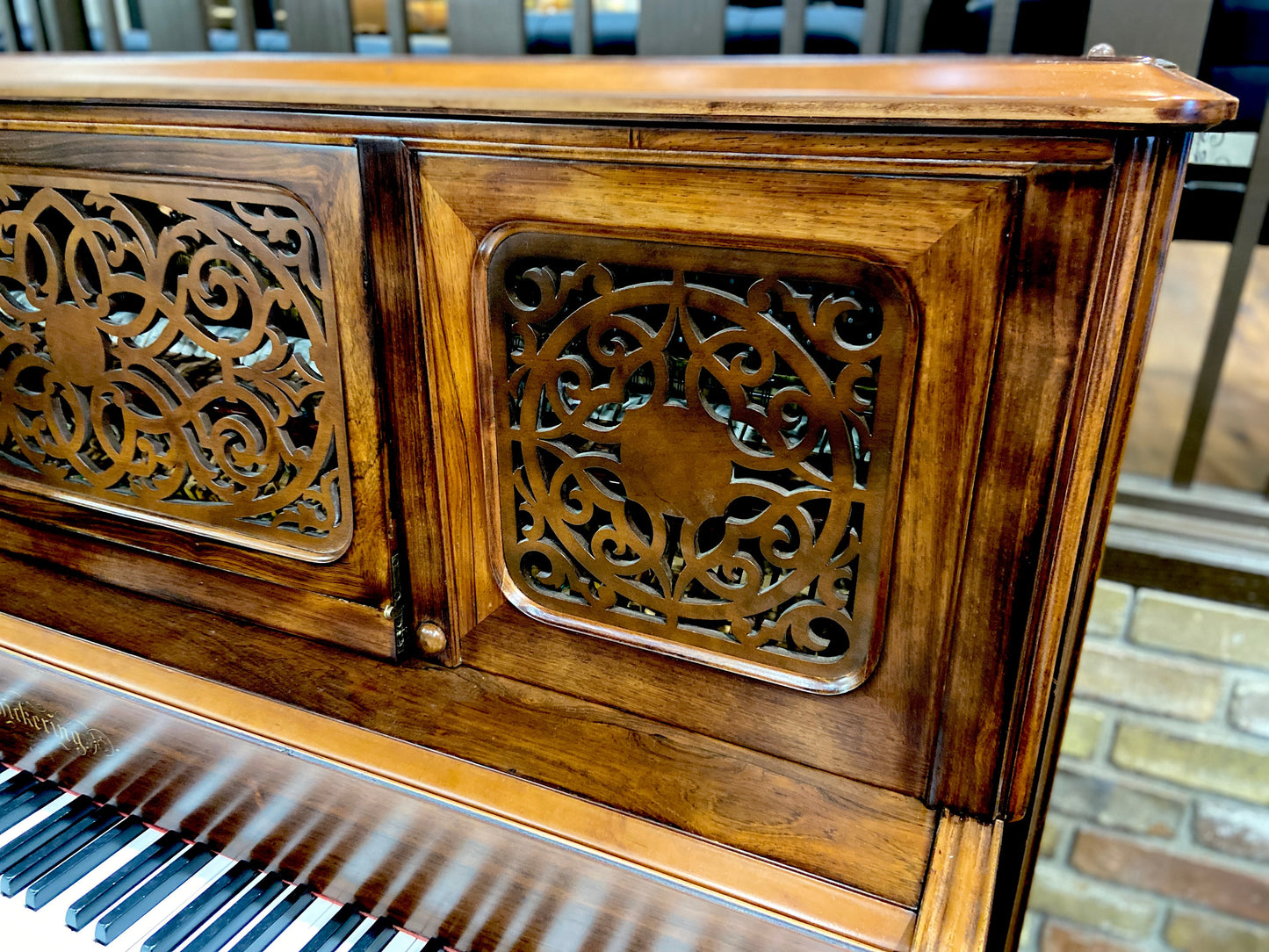 Image 11 of 1885 Chickering 51" Rosewood Upright Piano