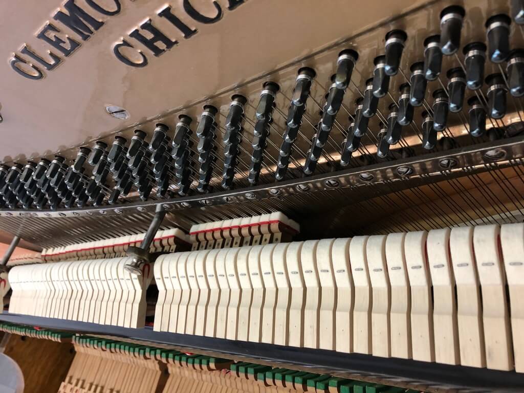 piano restoration on Clemons and Crane Upright restringing